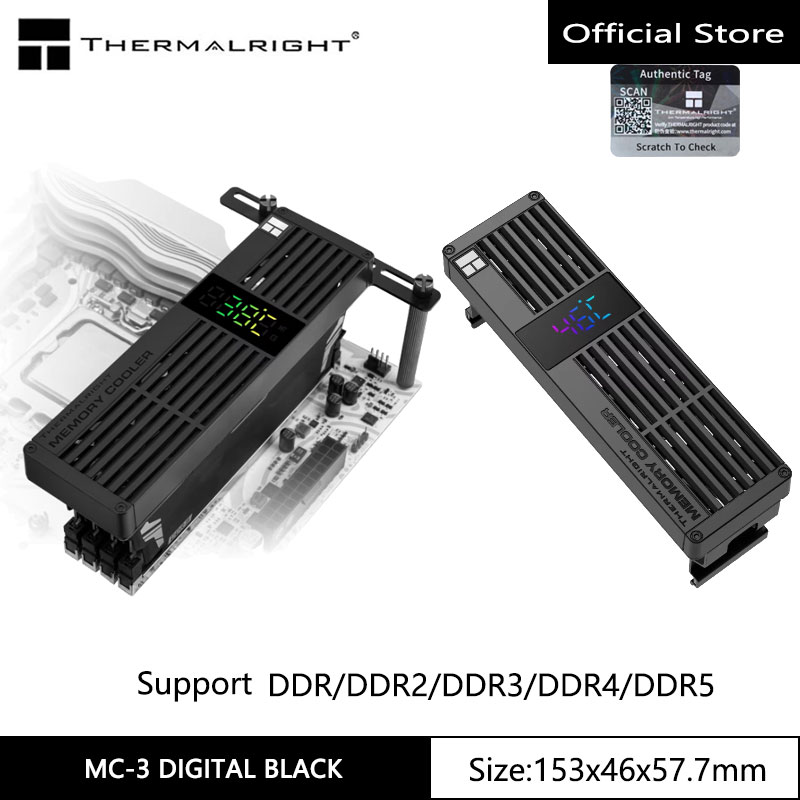 Raspberry Pi Water Cooling Kit - Thermalright MC-3 DIGITAL BLACK, pendingin dengan