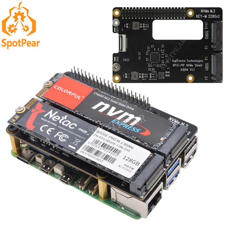 Raspberry Pi 5 8Gb Board - X1004 topi papan adaptor Raspberry Pi,
