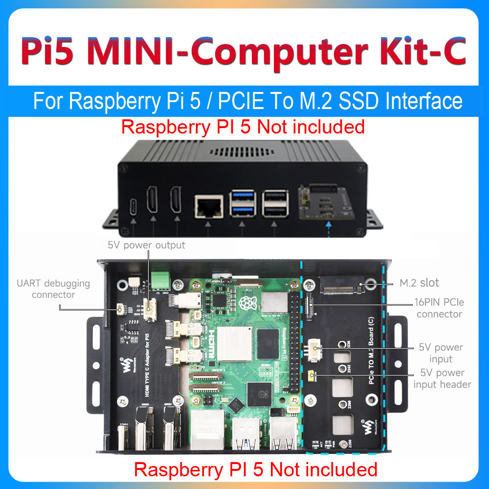 Argon One V3 M.2 Nvme Case - Raspberry Pi 5 Kotak Case Kit-C