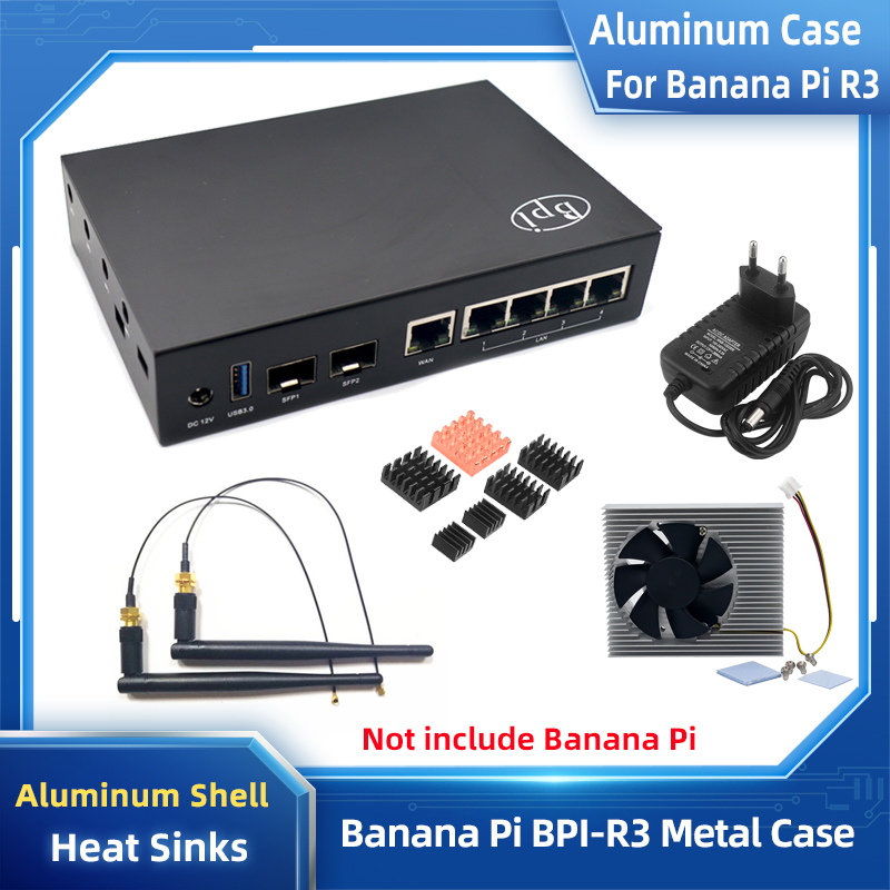 Argon One V3 M.2 Nvme Case - Banana Pi R3 casing aluminium melindungi