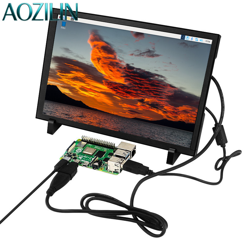 AOZILIN, Monitor HD Kecil deng - Raspberry Pi 10.1 Inch Capacitive Touch Screen Ips ulasan dan harga