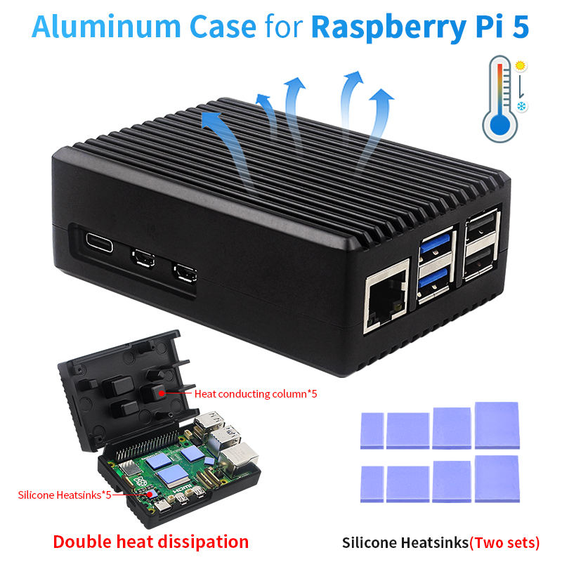 Raspberry Pi 5 casing Aloi Alu - Argon One V3 M.2 Nvme Case ulasan dan harga