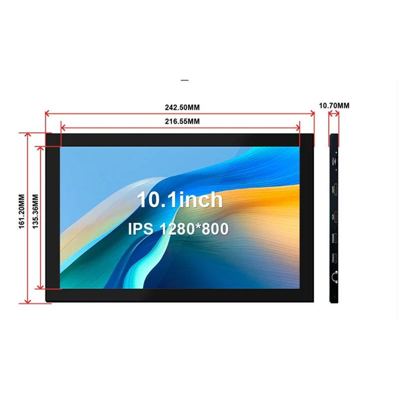 M51K – Monitor LCD untuk Raspb - Raspberry Pi 10.1 Inch Capacitive Touch Screen Ips ulasan dan harga