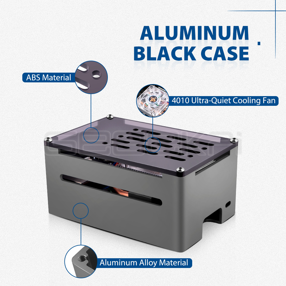 Geeekki Cangkang Hitam Casing  - Argon One V3 M.2 Nvme Case ulasan dan harga